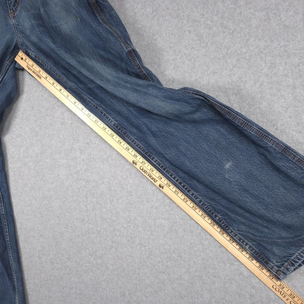 Carhartt Loose Fit Mens Size 36x32 Distressed Grunge Blue Denim Jeans BD4941-M